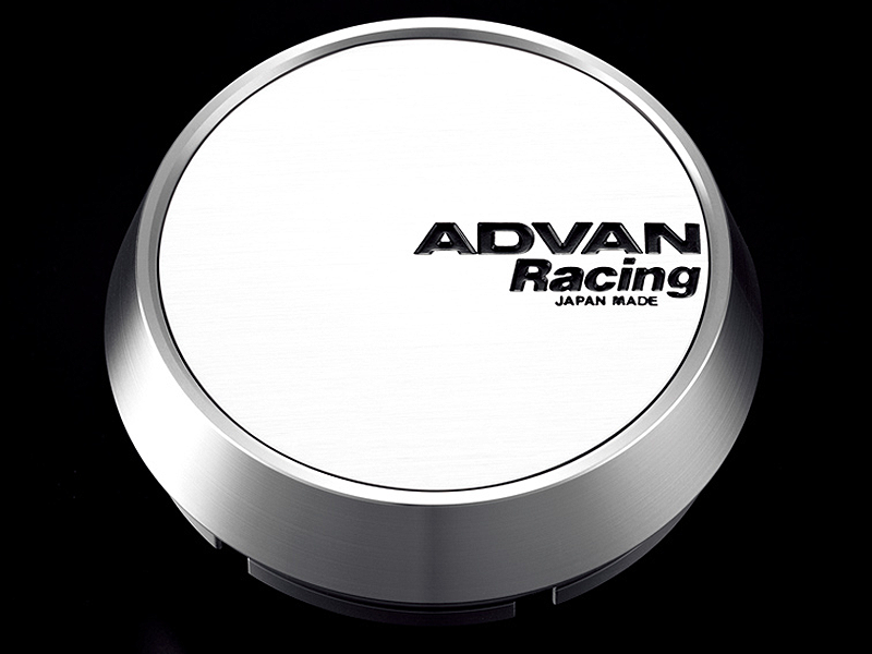 Advan 63mm Middle Centercap - White/Silver Alumite V2390