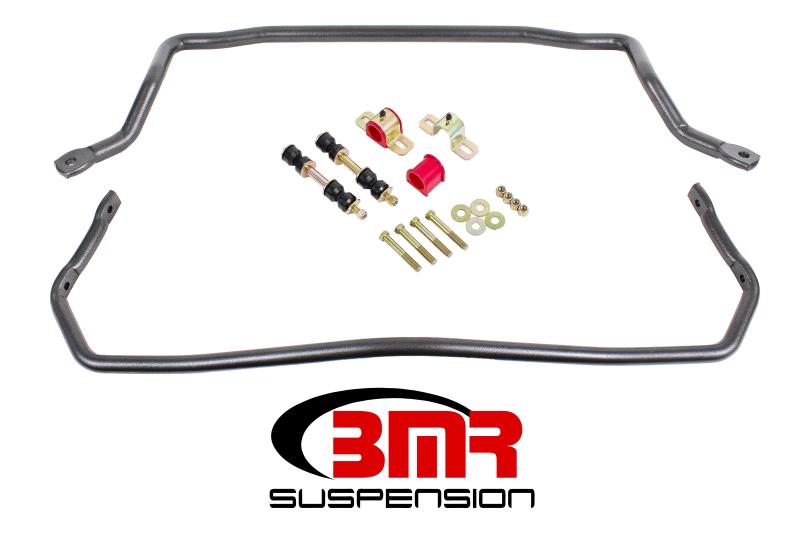 BMR 78-87 G-Body Front & Rear Sway Bar Kit w/ Bushings - Black Hammertone SB031H Main Image