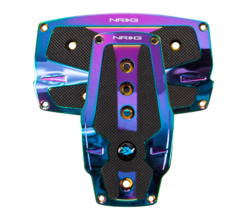 NRG Neochrome Aluminum Sport Pedal w/ Black Rubber Inserts