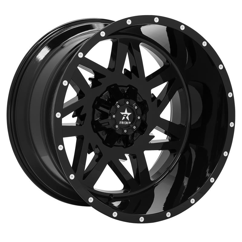 RBP 71R Avenger 24x14 8x170 BP / 4.5 BS -76mm Offset 129mm CB (Hub Centric) Gloss Black Wheel 71R-2414-97-76FB Main Image