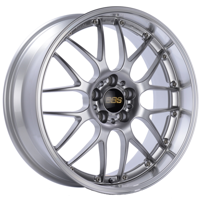 BBS RS-GT 18x8.5 5x120 ET15 Diamond Silver Center Diamond Cut Lip Wheel -82mm PFS/Clip Required RS911HDSPK Main Image