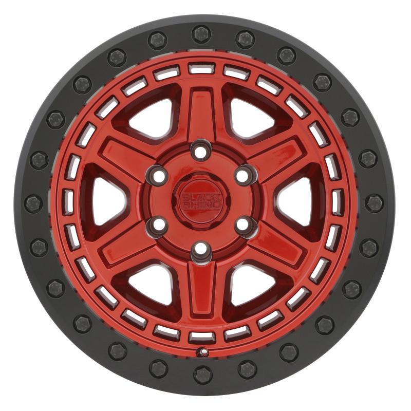 Black Rhino Reno Beadlock 17x8.5 5x127 ET-38 CB 71.6 Candy Red w/Black Ring & Black Ring Wheel 1785REN-85127R71 Main Image