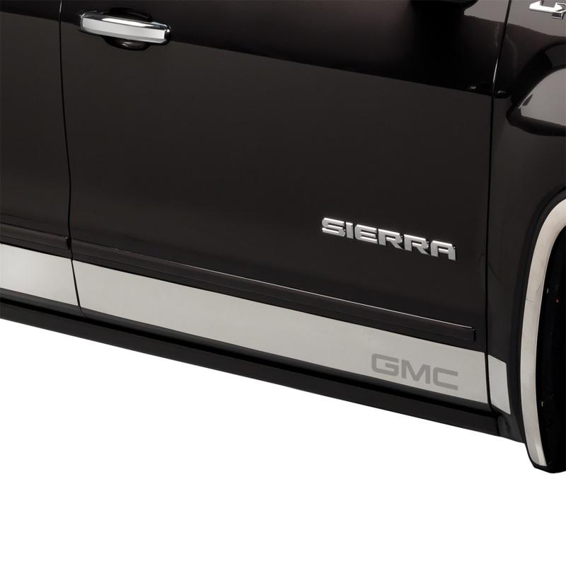 Putco 07-13 GMC Sierra Reg Cab 8ft Long Box - 6in Wide - 10pcs - SS Rocker Panels 9751208GM Main Image