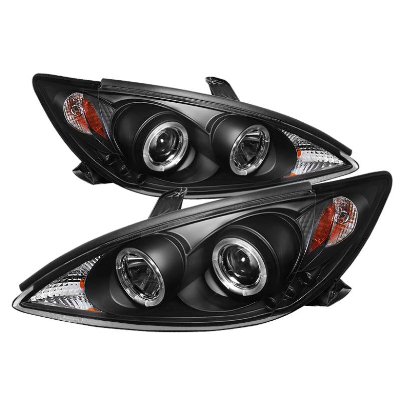 Spyder Toyota Camry 02-06 Projector Headlights LED Halo LED Black High H1 Low H1 PRO-YD-TCAM02-HL-BK 5064301 Main Image