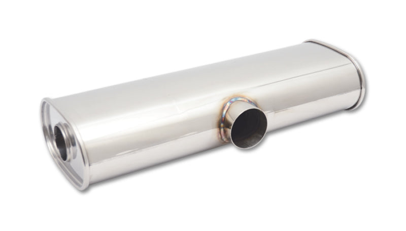 Vibrant STREETPOWER Muffler, 2.5" Side Inlet x Dual 2.25" Outlets