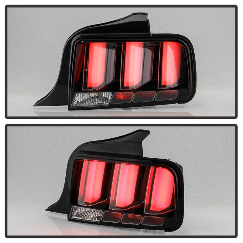 Spyder 05-09 Ford Mustang (White Light Bar) LED Tail Lights - Black ALT-YD-FM05V3-LED-BK 5086693