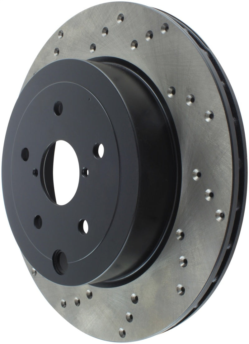 StopTech Sport Cross Drilled Brake Rotor; Rear Right