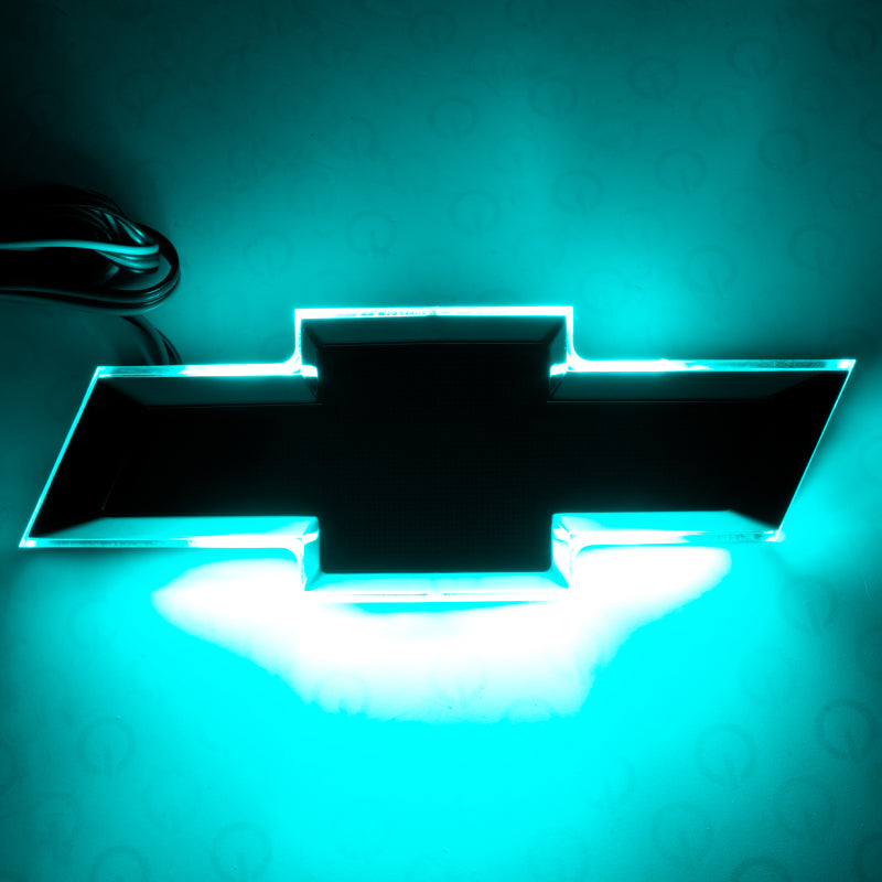 ORACLE Lighting Oracle Illuminated Bowtie - Flat Black Center - Aqua 3021-010