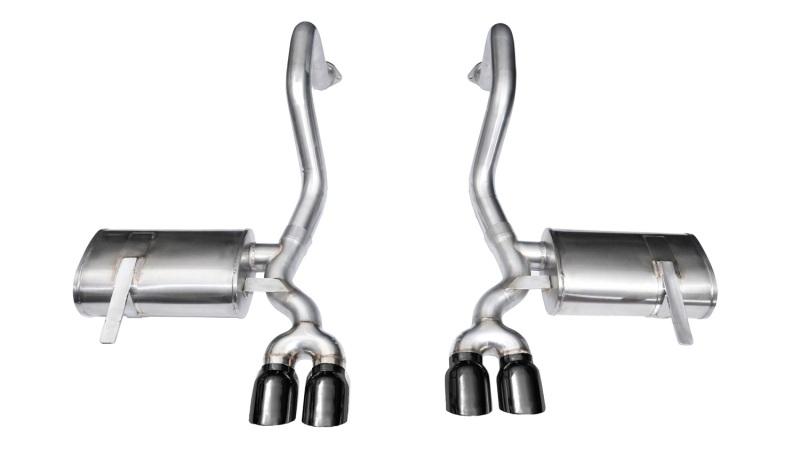 Corsa 97-04 Chevrolet Corvette C5 Z06 5.7L V8 Xtreme Axle-Back Exhaust w/ Black Tips 14132BLK Main Image