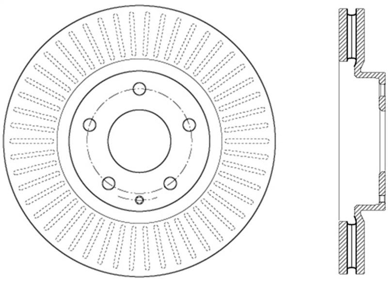 StopTech Slotted Sport Brake Rotor 126.45084SR Main Image