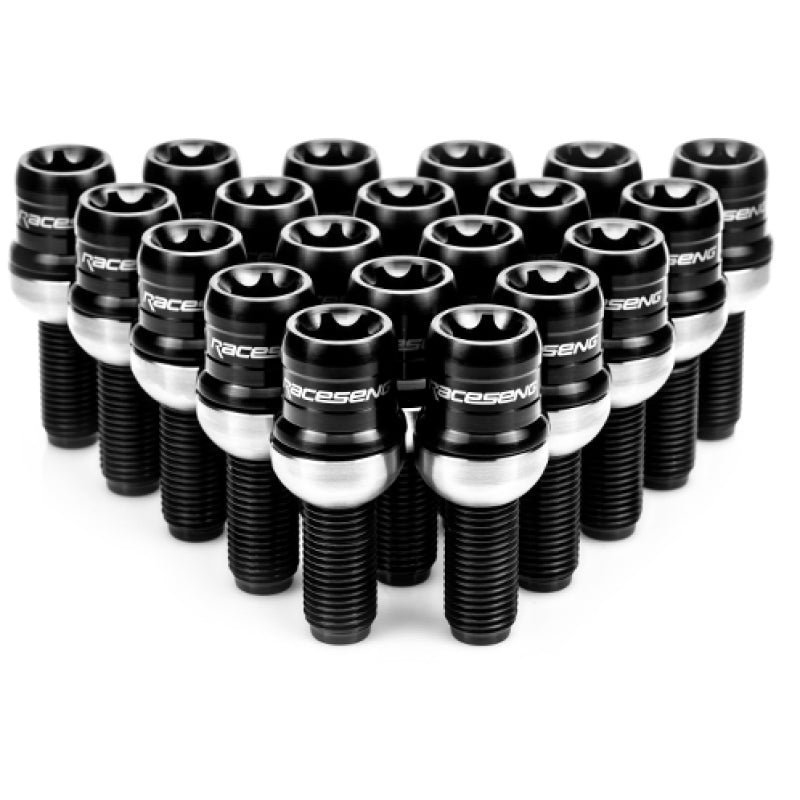 Raceseng TLR-1 Titanium Lug Bolt Set - M14x1.5mm / R14 Floating Seat - Brushed Black 01033BRBS10-01033BRBS10-103104S20