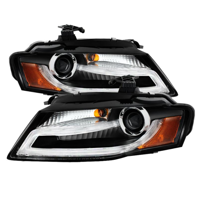 Spyder Audi A4 09-12 Projector Headlights Xenon/HID Model Only - DRL LED Blk PRO-YD-AA408-HID-DRL-BK 5080752 Main Image