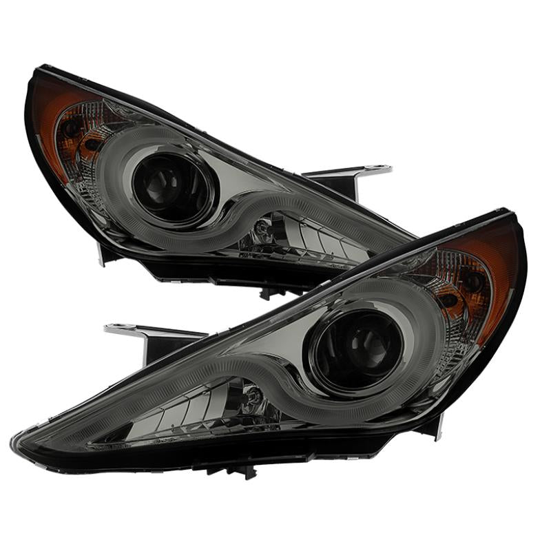 Spyder Hyundai Sonata 11-13 Projector Headlights- Light Bar DRL Chrm PRO-YD-HYSON11V2-LBDRL-SM 5080899 Main Image