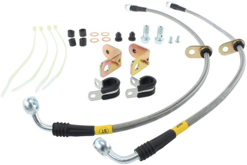 StopTech 11-14 Ford Mustang GT 5.0L V8 Stainless Steel Front Brake Lines 950.61024 Main Image