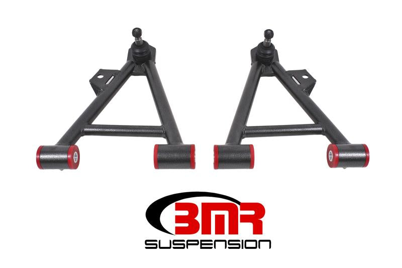 BMR 94-04 Mustang Lower Non-Adj. A-Arms (Coilover Only) w/ Tall Ball Joint (Poly) - Black Hammertone AA044H Main Image