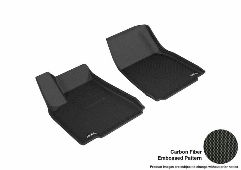 3D MAXpider 2016-2020 Tesla Model X Kagu 1st Row Floormat - Black L1TL00111509 Main Image