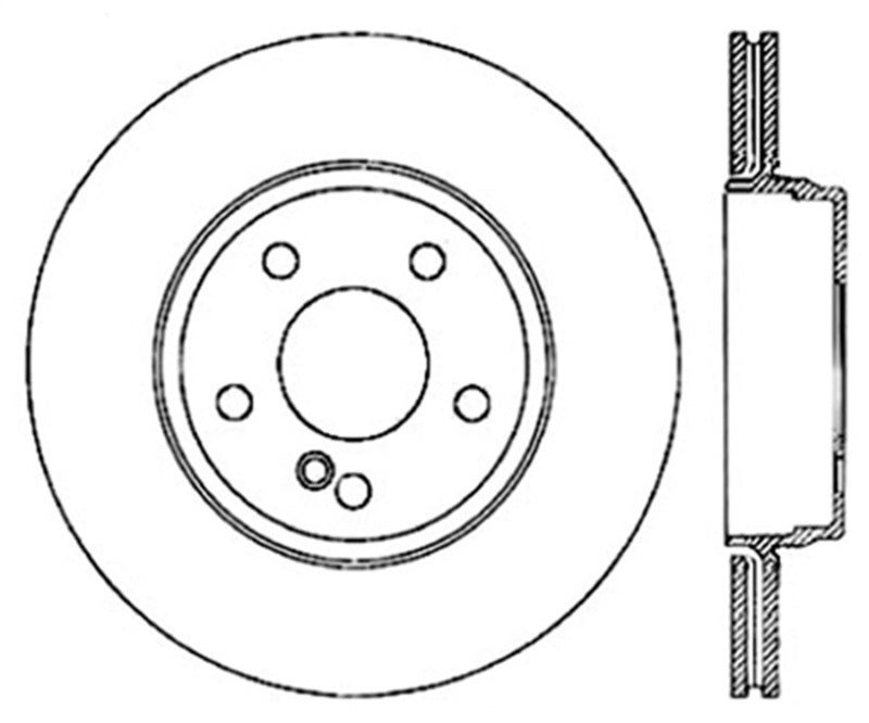 StopTech Sport Slotted Brake Rotor; Rear Left