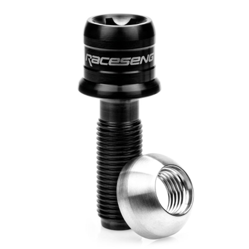 Raceseng TLR-1 Titanium Lug Bolt Set - M14x1.5mm / R14 Floating Seat - Brushed Black 01033BRBS10-01033BRBS10-103104S20