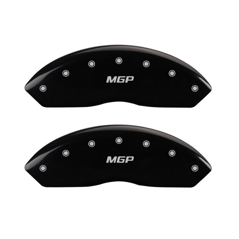 MGP 4 Caliper Covers Engraved Front & Rear MGP Black finish silver ch 22015SMGPBK Main Image