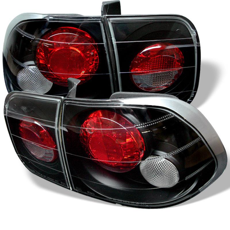 Spyder Honda Civic 96-98 4Dr Euro Style Tail Lights Black ALT-YD-HC96-4D-BK 5004970 Main Image