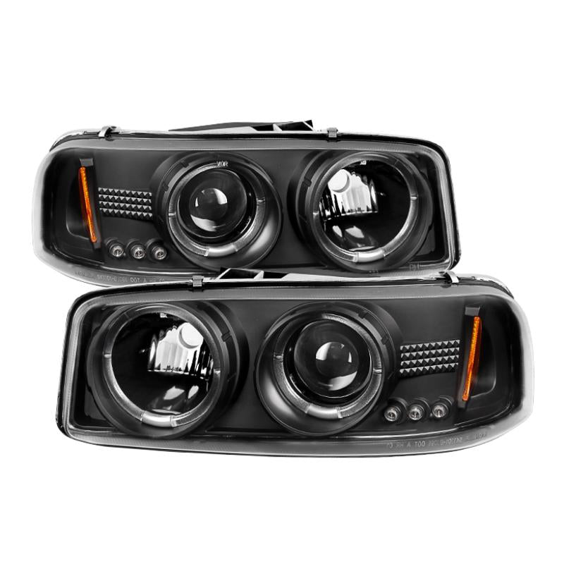 Spyder GMC Sierra 1500/2500/3500 99-06 Projector Headlights LED Halo LED Black PRO-YD-CDE00-HL-BK 5009357 Main Image