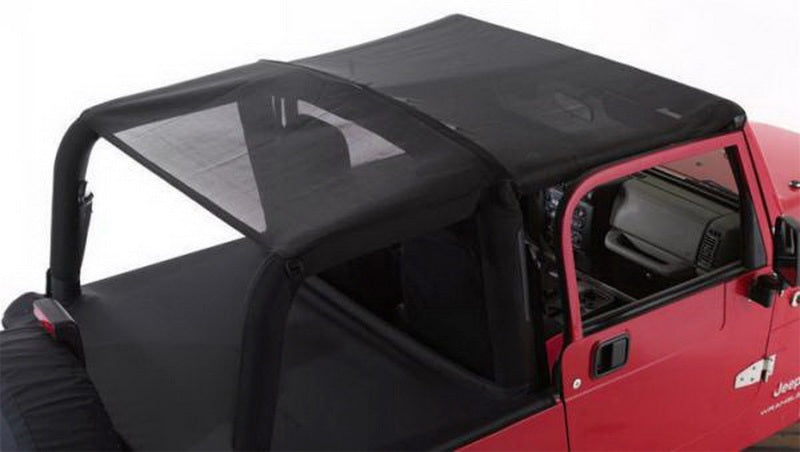 Rampage 1997-2006 Jeep Wrangler(TJ) Combo Sun Brief/Safari Top - Black Mesh 94301