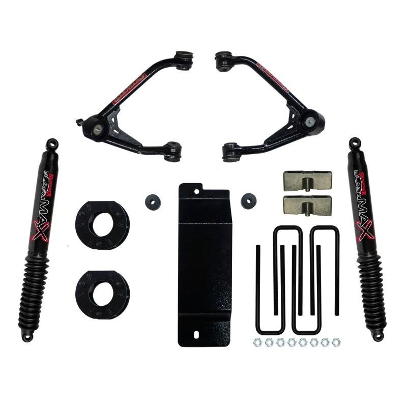 Skyjacker 2007-2013 GM 1500 4WD 3.5-4in UCA Lift Kit w/Rear Black Max B8500 Shocks C7350PB Main Image