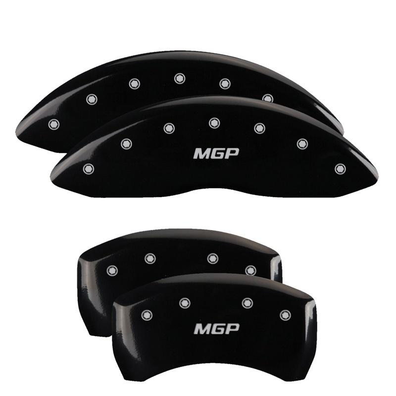 MGP 4 Caliper Covers Engraved Front & Rear MGP Black finish silver ch 22215SMGPBK Main Image