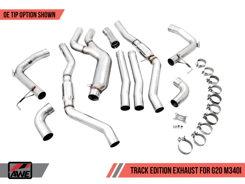 AWE Tuning 2019+ BMW M340i (G20) Track Edition Exhaust (Use OE Tips) 3020-11032