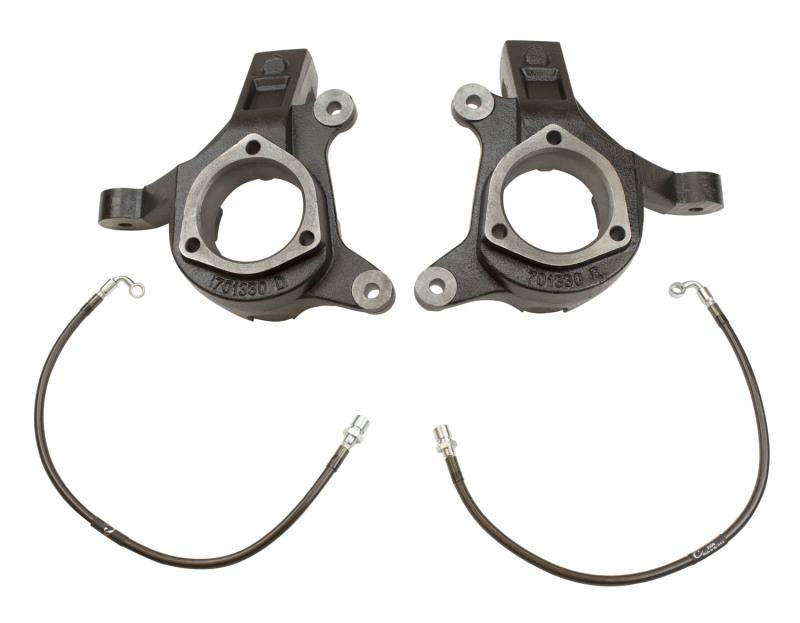 MaxTrac 07-16 GM C1500 2WD 3in Front Lift Spindles w/Extended DOT Compliant Brake Lines 701330BL Main Image