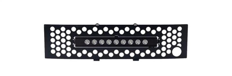 Putco 11-14 Ford F-150 EcoBoost SS Black Punch Bumper Grille Insert w/ 10in Luminix Light Bar 88182FPL Main Image