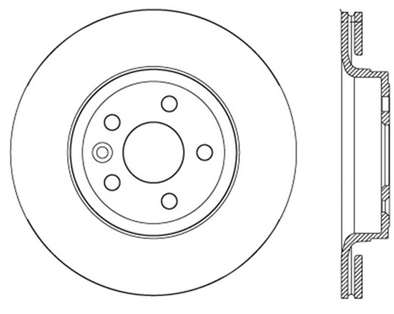 StopTech Sport Slotted Brake Rotor; Rear Left