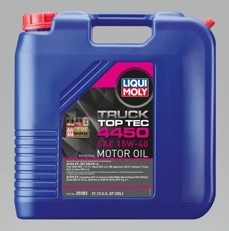 LIQUI MOLY 20L Top Tec Truck 4450 Motor Oil 15W-40 20383