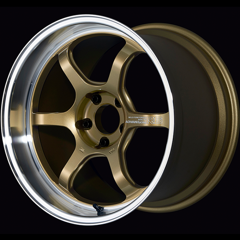 Advan R6 18x9.5 +05 5-114.3 Machining & Racing Brass Gold Wheel YA68J05EMBZ