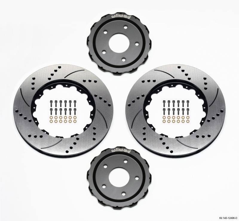 Wilwood Hat/Rotor Kit Front Drilled 06-Up Corvette C6-Z06 (2pc Hat/Rtr) 140-12496-D Main Image