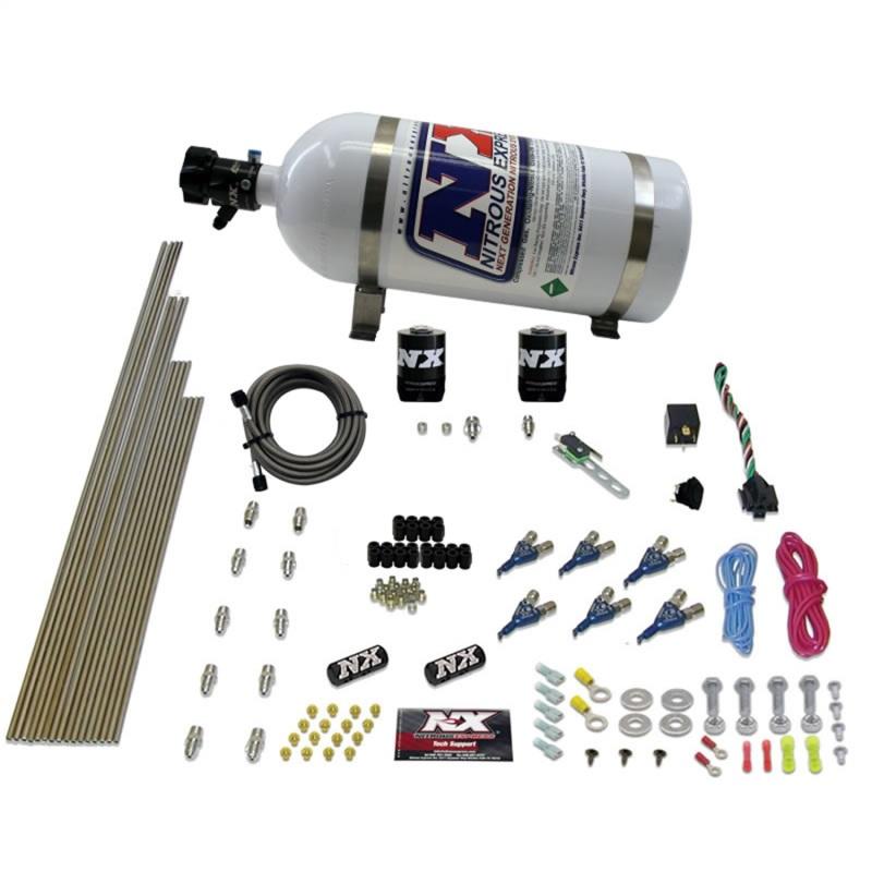 Nitrous Express 6 Cyl Gas Nitrous Kit (150-375HP) w/10lb Bottle 80006-10 Main Image