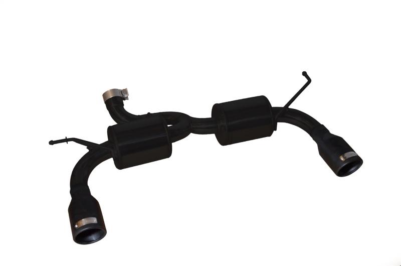 Injen 07-17 Jeep Wrangler JK 3.6L/3.8L 63mm Stealth Black Axle-back Exhaust w/ 4in Black Tips SES5004BLK Main Image