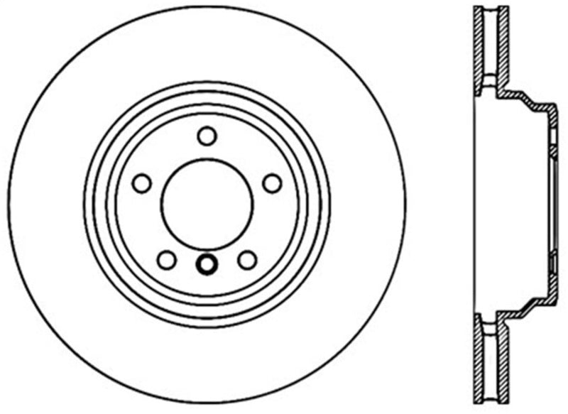 StopTech Sport Cryo Cross Drilled Brake Rotor; Front Right