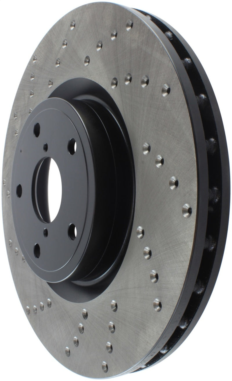 StopTech Sport Cross Drilled Brake Rotor; Front Right