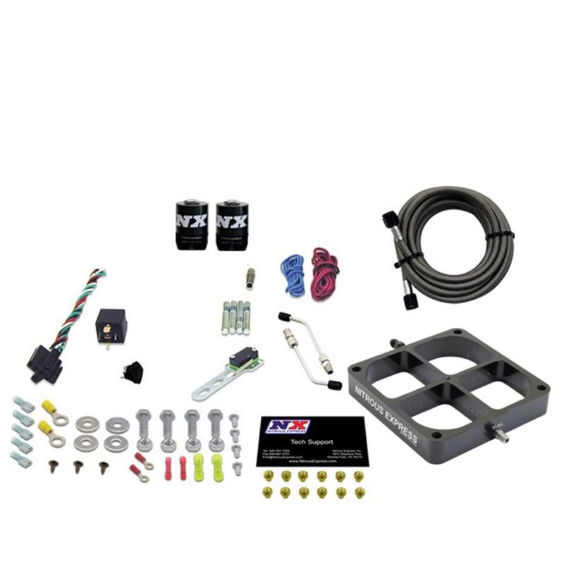 Nitrous Express Single Entry Crossbar 8500 Based Throttle Body Nitrous Kit w/No Bottle 63980-00 Main Image