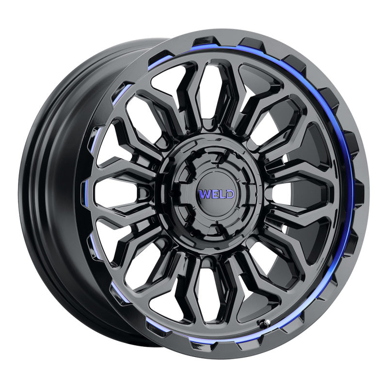 Weld Off-Road W170 20X10 Flare 6X135 6X139.7 ET-18 BS4.75 Gloss Black MIL Blu 106.1 W17000098475