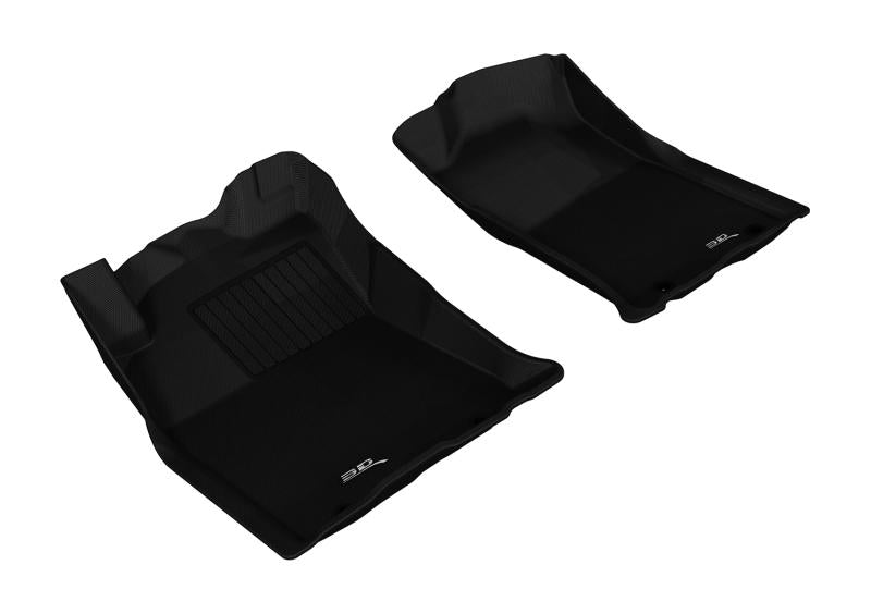 3D MAXpider 2012-2015 Toyota Tacoma Double Cab Kagu 1st Row Floormat - Black L1TY09011509 Main Image