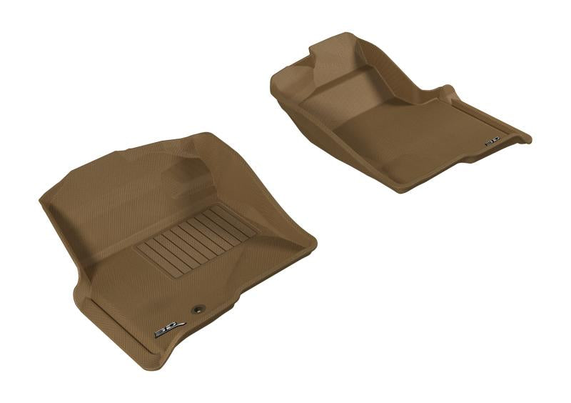 3D MAXpider 2009-2010 Ford F-150 Regular/Supercab/Supercrew Kagu 1st Row Floormat - Tan L1FR06711502 Main Image