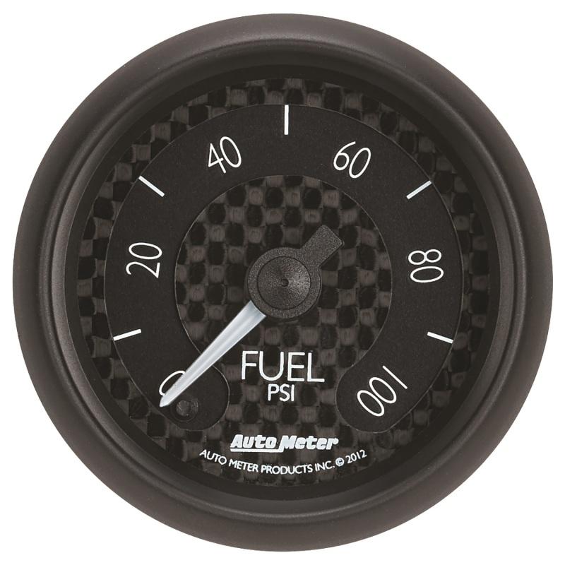 Autometer GT Series 52mm Full Sweep Electronic 0-100 PSI Fuel Pressure Gauge 8063 Main Image