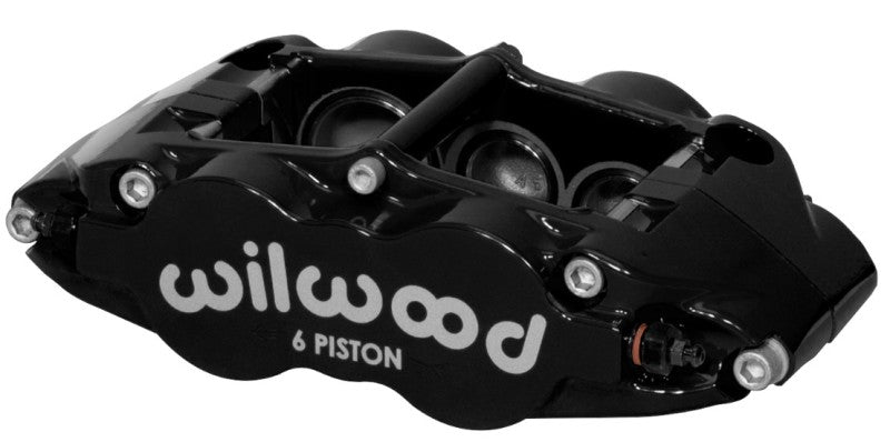 Wilwood Caliper-Forged Narrow Superlite 6R-R/H - Aluminum 1.75/1.25in/1.25in Pistons - 1.10in Rotor 120-14539-BK