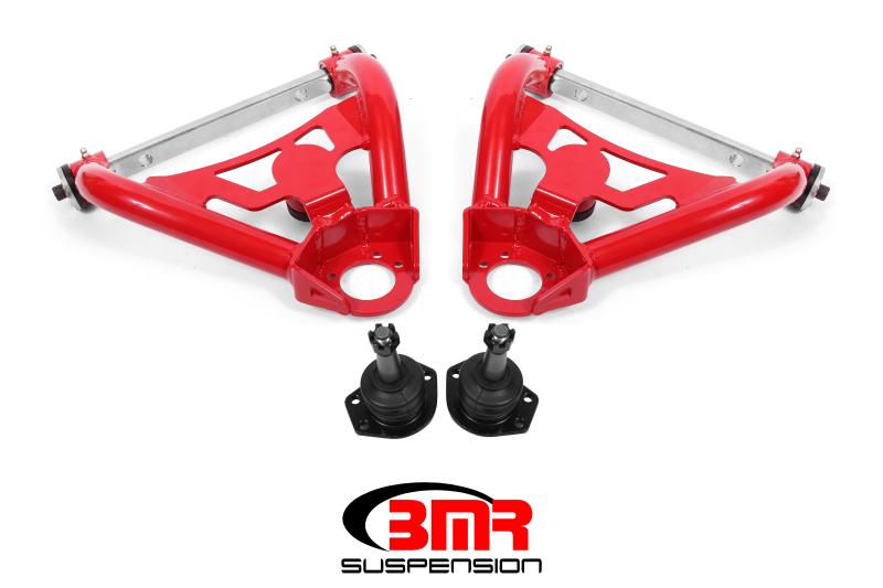 BMR 64-72 A-Body Pro-Touring Upper A-Arms w/ Tall Ball Joint (Delrin) - Red AA028R Main Image