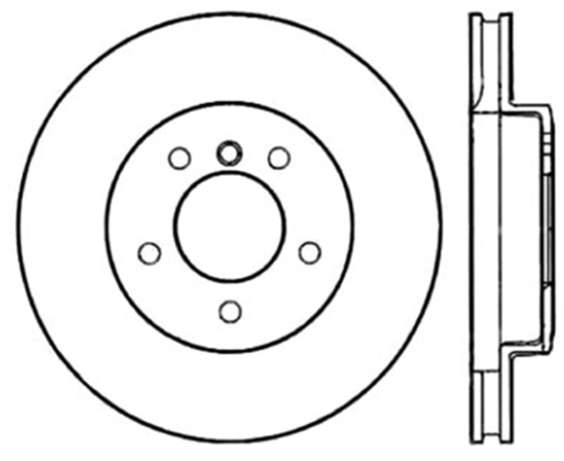 StopTech Sport Cryo Cross Drilled Brake Rotor; Rear Left