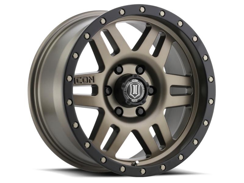 ICON Six Speed 17x8.5 5x5 -6mm Offset 4.5in BS 94mm Bore Bronze Wheel 1417857345BR Main Image