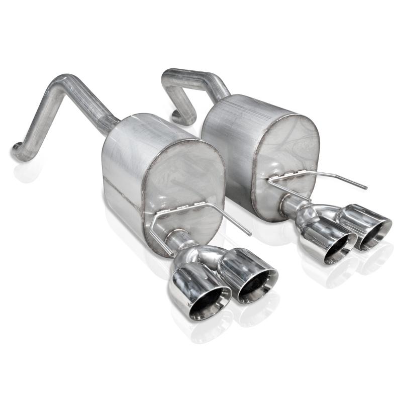 Stainless Works 2009-13 C6 Corvette Axleback 2-1/2in Dual Chambered Turbo Mufflers Quad 4in Tips C609CBQUAD Main Image