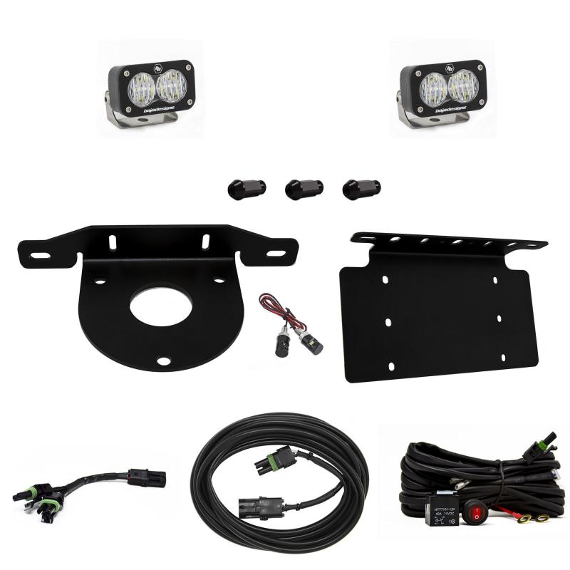 Baja Designs 2021+ Ford Bronco Dual S2 Sport W/C Reverse Kit w/Lic Plate w/Upfitter 447765UP